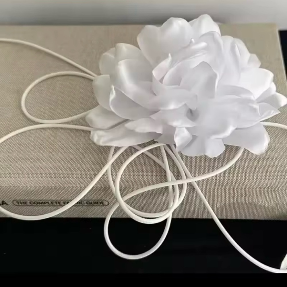 Elegant White Floral Hair or Necklace Accessory